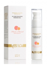 Универсальный массажный гель-смазка Allover Delicious Massage Gel с ароматом персика и аброкоса - 50 мл. - YESforLOV - купить с доставкой в Шахтах
