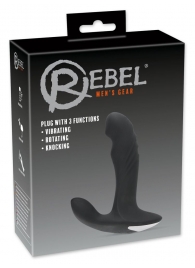 Черный вибромассажер простаты с функцией римминга Plug with Perineum Stimulator - 16,6 см. - Orion - в Шахтах купить с доставкой