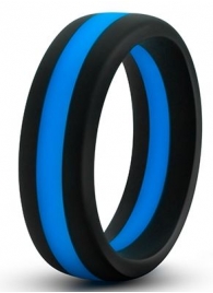 Черно-синее эрекционное кольцо Silicone Go Pro Cock Ring - Blush Novelties - в Шахтах купить с доставкой