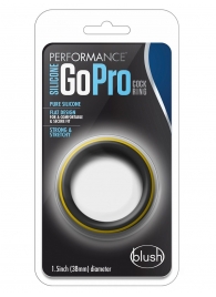 Черно-желтое силиконовое эрекционное кольцо Silicone Go Pro Cock Ring - Blush Novelties - в Шахтах купить с доставкой