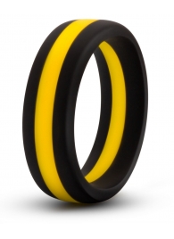Черно-желтое силиконовое эрекционное кольцо Silicone Go Pro Cock Ring - Blush Novelties - в Шахтах купить с доставкой