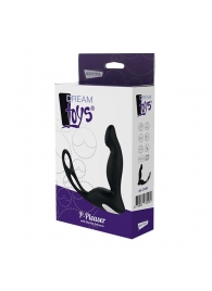 Черный вибромассажер простаты P-PLEASER W ERECTION ENHANCE - Dream Toys - в Шахтах купить с доставкой