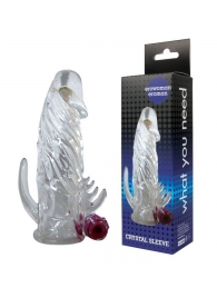 Закрытая прозрачная вибронасадка на пенис Crystal Sleeve Vibe - Erowoman-Eroman - в Шахтах купить с доставкой