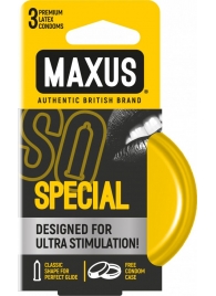 Презервативы с точками и рёбрами в железном кейсе MAXUS Special - 3 шт. - Maxus - купить с доставкой в Шахтах