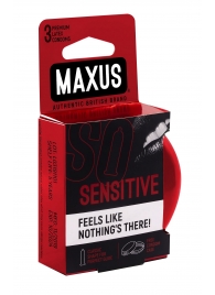 Ультратонкие презервативы в железном кейсе MAXUS Sensitive - 3 шт. - Maxus - купить с доставкой в Шахтах