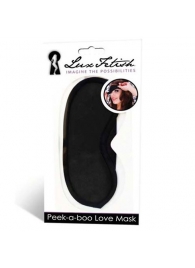 Черная маска на глаза Peek-a-Boo - Lux Fetish - купить с доставкой в Шахтах