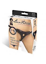 Черные плюшевые трусики для страпона - Lux Fetish - купить с доставкой в Шахтах
