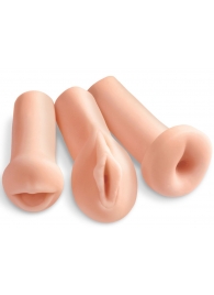 Комплект из 3 мастурбаторов All 3 Holes: вагина, анус, ротик - Pipedream - в Шахтах купить с доставкой