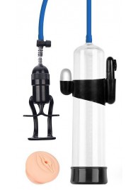 Прозрачная вакуумная вибропомпа Sex Expert с насадкой-вагиной - Sex Expert - в Шахтах купить с доставкой