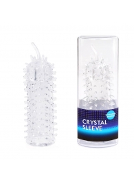 Закрытая рельефная насадка Crystal sleeve с усиками - 12 см. - Erowoman-Eroman - в Шахтах купить с доставкой