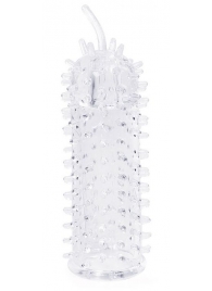 Закрытая рельефная насадка Crystal sleeve с усиками - 12 см. - Erowoman-Eroman - в Шахтах купить с доставкой