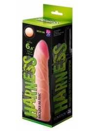 Фаллическая насадка на трусики харнесс - 17,5 см. - LOVETOY (А-Полимер) - купить с доставкой в Шахтах