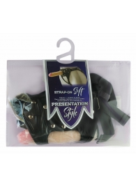 Черный пояс-трусики с двумя насадками Soft-Dolli - 16,5 и 10,5 см. - LOVETOY (А-Полимер) - купить с доставкой в Шахтах