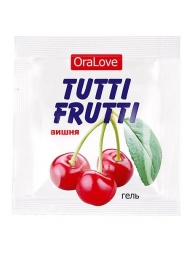 Пробник гель-смазки Tutti-frutti с вишнёвым вкусом - 4 гр. - Биоритм - купить с доставкой в Шахтах