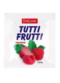 Пробник гель-смазки Tutti-frutti с малиновым вкусом - 4 гр. - Биоритм - купить с доставкой в Шахтах
