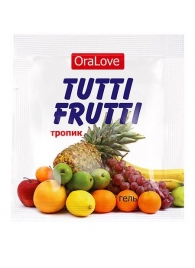Пробник гель-смазки Tutti-frutti со вкусом тропических фруктов - 4 гр. - Биоритм - купить с доставкой в Шахтах