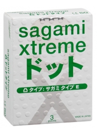 Презервативы Sagami Xtreme SUPER DOTS с точками - 3 шт. - Sagami - купить с доставкой в Шахтах
