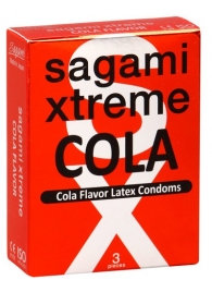 Ароматизированные презервативы Sagami Xtreme COLA - 3 шт. - Sagami - купить с доставкой в Шахтах