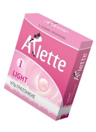 Ультратонкие презервативы Arlette Light - 3 шт. - Arlette - купить с доставкой в Шахтах