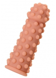 Телесная реалистичная насадка KOKOS Extreme Sleeve 02 с дополнительной стимуляцией - 12,7 см. - KOKOS - в Шахтах купить с доставкой