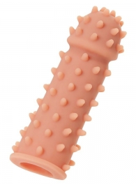 Телесная реалистичная насадка KOKOS Extreme Sleeve 03 с дополнительной стимуляцией - 12,7 см. - KOKOS - в Шахтах купить с доставкой