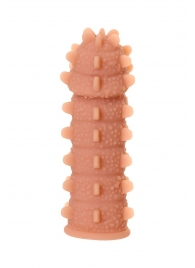 Телесная реалистичная насадка KOKOS Extreme Sleeve 04 с дополнительной стимуляцией - 12,7 см. - KOKOS - в Шахтах купить с доставкой