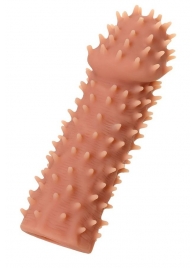 Телесная реалистичная насадка KOKOS Extreme Sleeve 07 с дополнительной стимуляцией - 12,7 см. - KOKOS - в Шахтах купить с доставкой