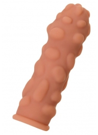Телесная реалистичная насадка KOKOS Extreme Sleeve 11 с дополнительной стимуляцией - 12,7 см. - KOKOS - в Шахтах купить с доставкой