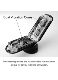 Черный мастурбатор Flip Zero с вибрацией - Tenga - в Шахтах купить с доставкой