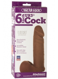 Насадка-мулат для трусиков Vac-U-Lock 6  ULTRASKYN Cock - 17,3 см. - Doc Johnson - купить с доставкой в Шахтах