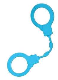 Голубые силиконовые наручники A-Toys без ключа - A-toys - купить с доставкой в Шахтах