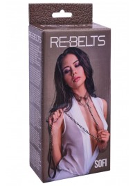 Коричневый поводок и чокер с кольцом Sofi - Rebelts - купить с доставкой в Шахтах