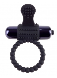 Черное эрекционное виброкольцо Vibrating Silicone Super Ring - Pipedream - в Шахтах купить с доставкой