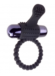 Черное эрекционное виброкольцо Vibrating Silicone Super Ring - Pipedream - в Шахтах купить с доставкой