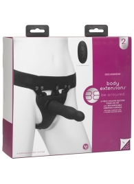 Черный полый вибрострапон Body Extensions BE Aroused - 17,78 см. - Doc Johnson - купить с доставкой в Шахтах