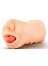 Телесный мастурбатор-ротик с язычком Oral Anne - Blush Novelties - в Шахтах купить с доставкой