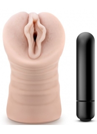 Телесный мастурбатор-вагина с вибропулей Ashley - Blush Novelties - в Шахтах купить с доставкой