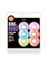 Набор из 6 эрекционных колец King of the Ring - Blush Novelties - в Шахтах купить с доставкой