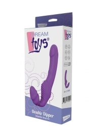 Фиолетовый безремневой вибрострапон DOUBLE DIPPER - Dream Toys - купить с доставкой в Шахтах