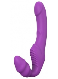 Фиолетовый безремневой вибрострапон DOUBLE DIPPER - Dream Toys - купить с доставкой в Шахтах