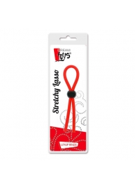 Красное эрекционное лассо с одной бусинкой-утяжкой STRETCHY THICK LASSO - Dream Toys - в Шахтах купить с доставкой