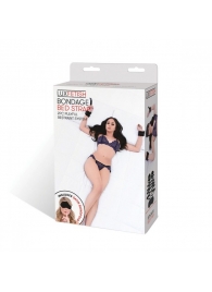 Чёрные манжеты для фиксации на кровати Bondage Bed Strap - Lux Fetish - купить с доставкой в Шахтах