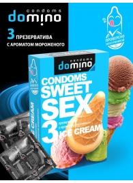 Презервативы для орального секса DOMINO Sweet Sex с ароматом мороженого - 3 шт. - Domino - купить с доставкой в Шахтах