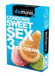 Презервативы для орального секса DOMINO Sweet Sex с ароматом мороженого - 3 шт. - Domino - купить с доставкой в Шахтах