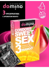 Презервативы для орального секса DOMINO Sweet Sex с ароматом манго - 3 шт. - Domino - купить с доставкой в Шахтах
