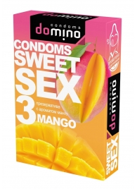 Презервативы для орального секса DOMINO Sweet Sex с ароматом манго - 3 шт. - Domino - купить с доставкой в Шахтах