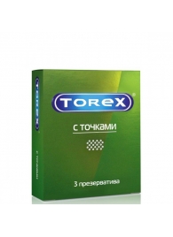 Текстурированные презервативы Torex  С точками  - 3 шт. - Torex - купить с доставкой в Шахтах