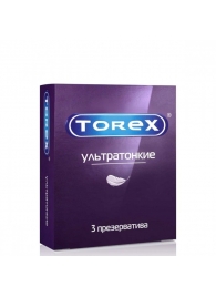Презервативы Torex  Ультратонкие  - 3 шт. - Torex - купить с доставкой в Шахтах