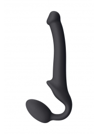 Черный безремневой страпон Silicone Bendable Strap-On S - Strap-on-me - купить с доставкой в Шахтах