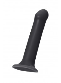 Черный фаллос на присоске Silicone Bendable Dildo L - 19 см. - Strap-on-me - купить с доставкой в Шахтах
